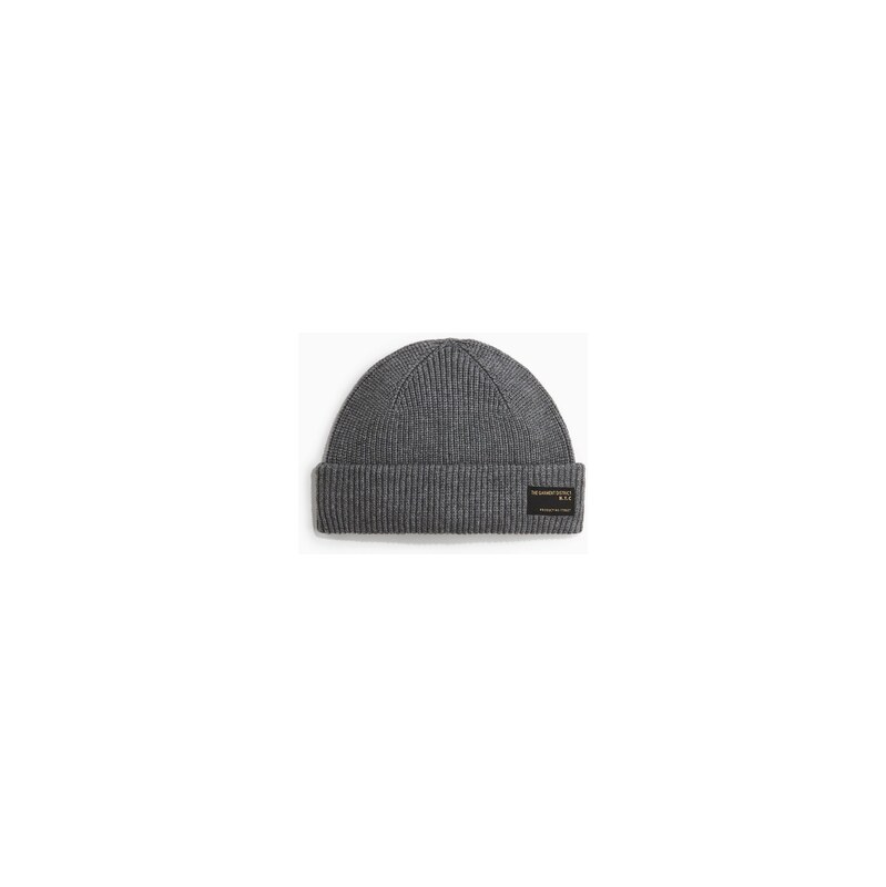 H&M - Čepice z žebrovaného úpletu - Grey Marl