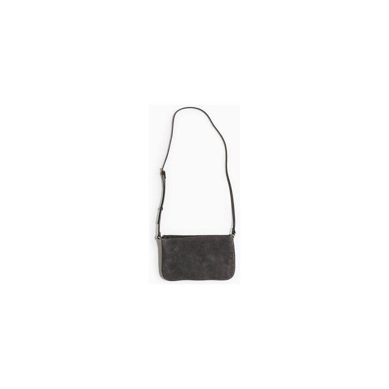 H&M - Semišová kabelka crossbody - Tmavě Šedá