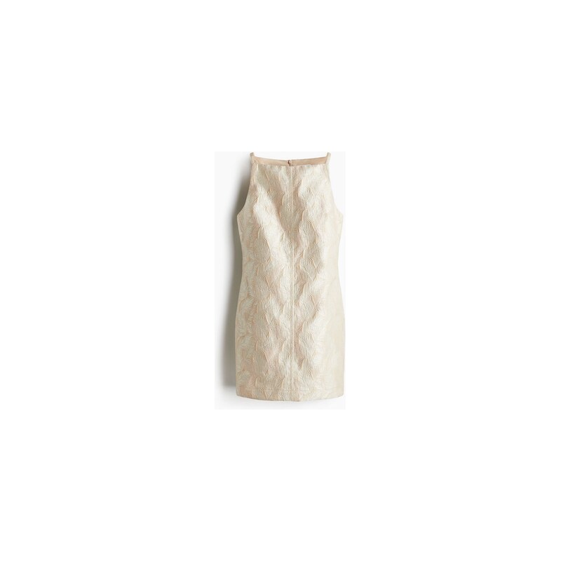 H&M - Brokátové minišaty - Light Beige