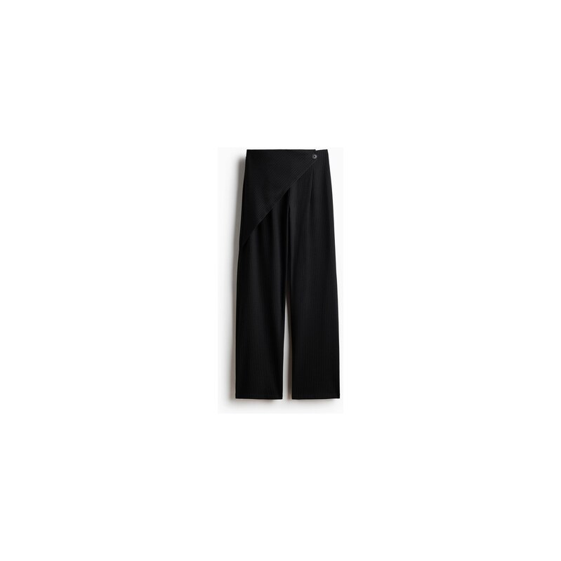 H&M - Kalhotys křížením Loose Fit - Černá