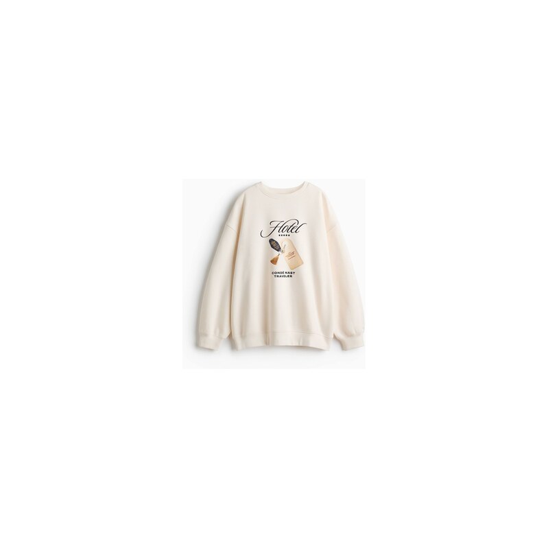 H&M - Oversized mikinas potiskem - Krémová/Condé Nast Traveller