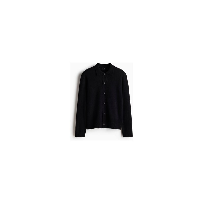 H&M - Propínací svetr Regular Fit - Black