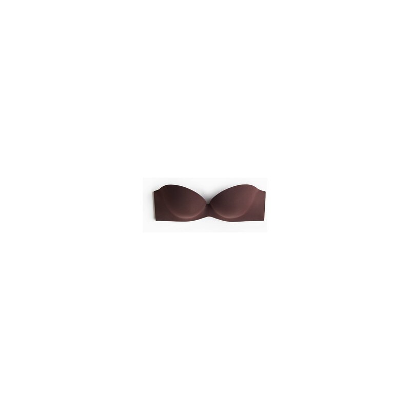 H&M - Balkonetka super push-up z mikrovlákna - Tmavě Hnědá