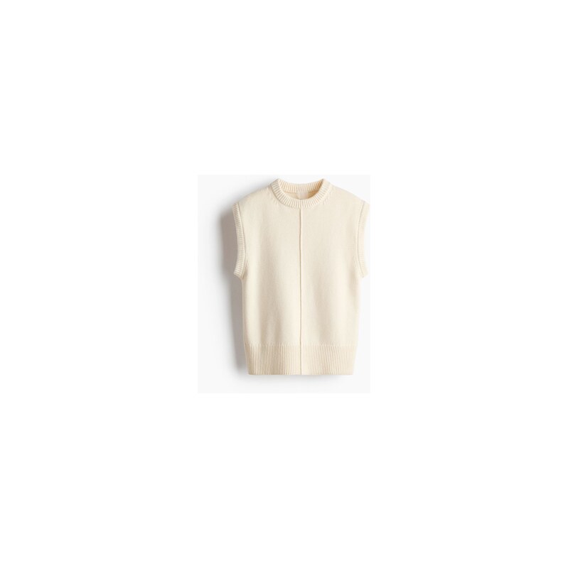 H&M - Pletená vesta - Světle Béžová
