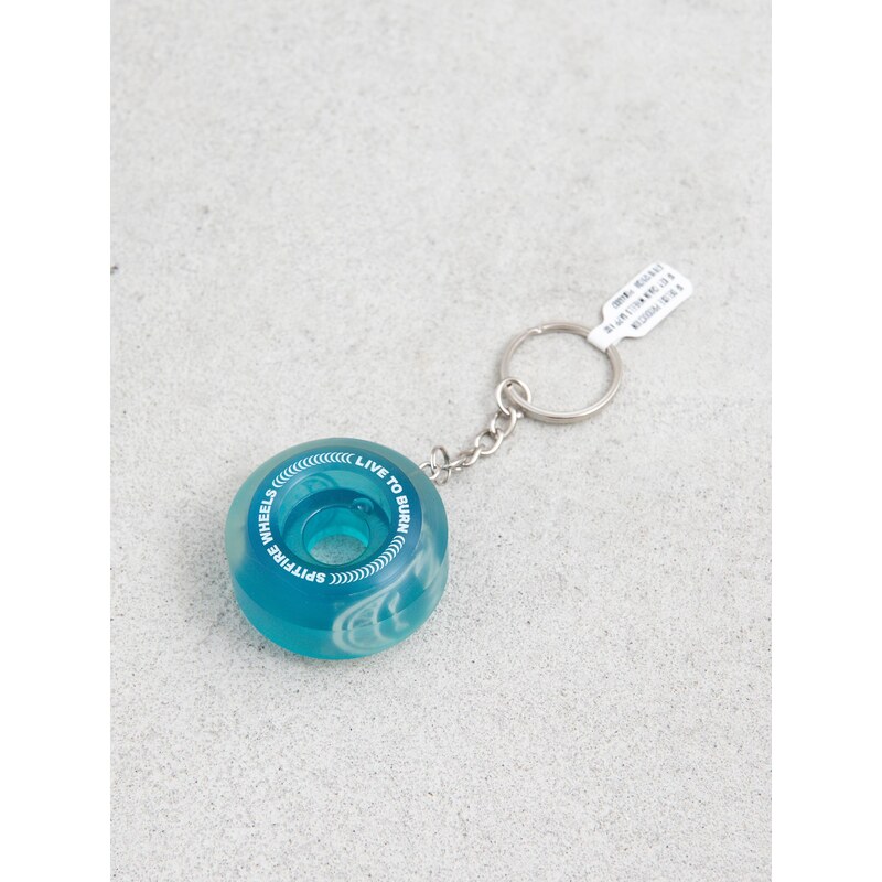 Spitfire Wheel Keychain (transparent teal)modrá