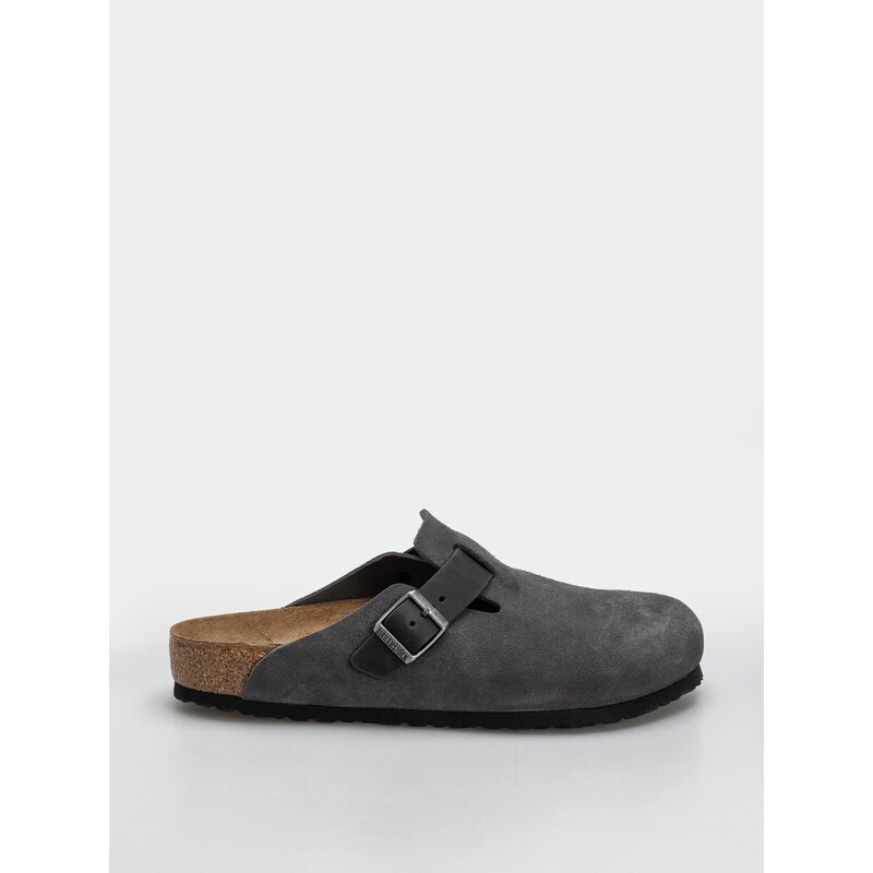 Birkenstock Boston Mixed Leather Regular (charcoal)šedá
