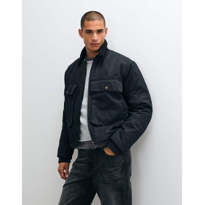 Weekday utility barn jacket in black