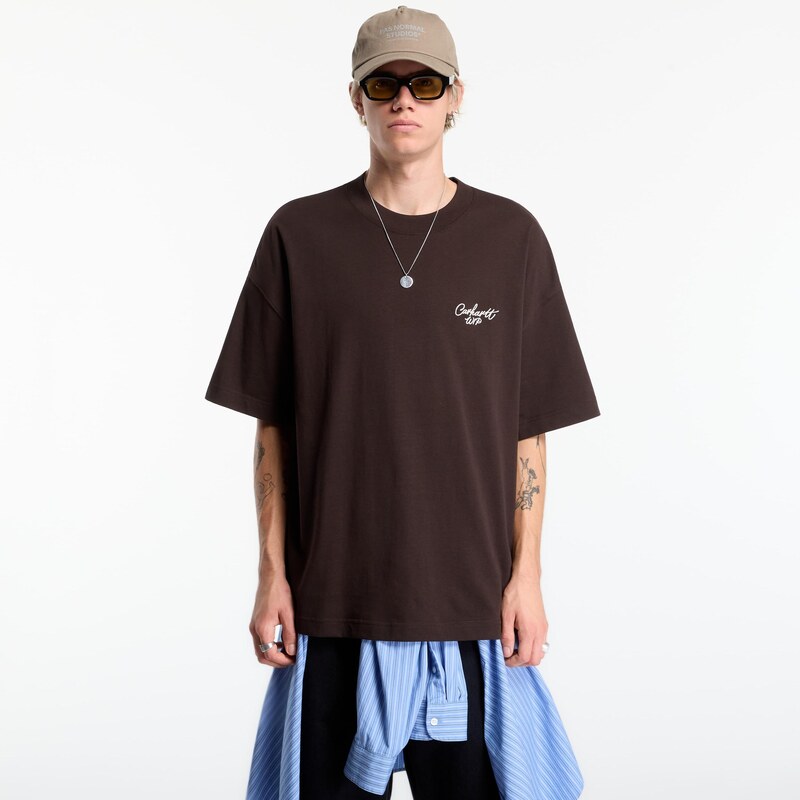 Tričko Carhartt WIP S/S Signature Script T-Shirt UNISEX Tobacco/
