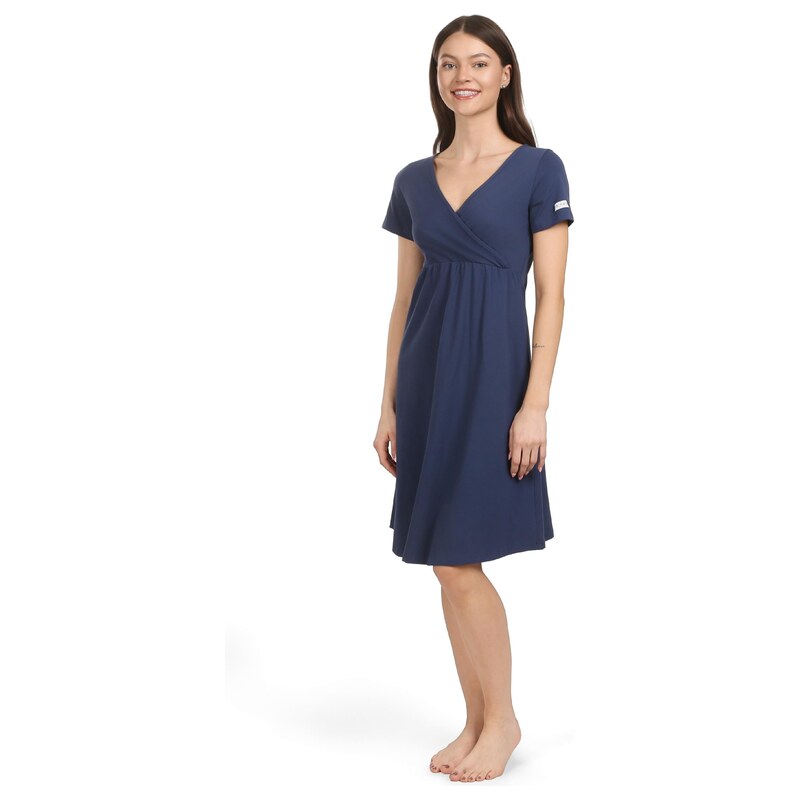 Outlet Moniel košilka/šaty kojící Navy Blue modrá