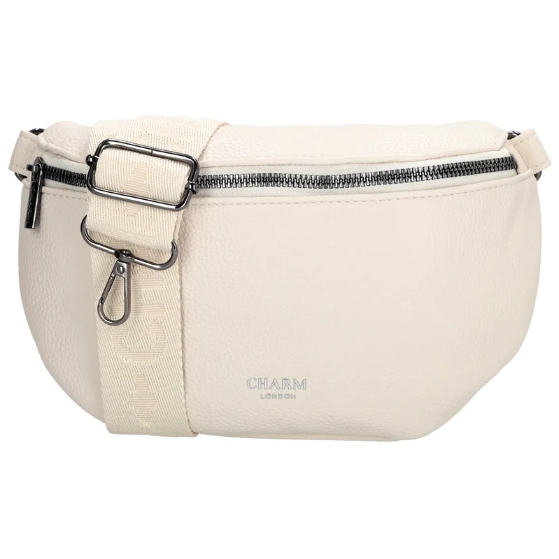Charm London Bílá elegantní kožená ledvinka „Alexis“