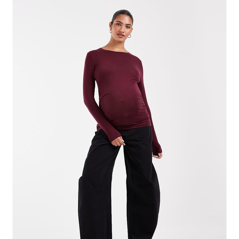 ASOS Maternity ASOS DESIGN Maternity high waisted barrel leg