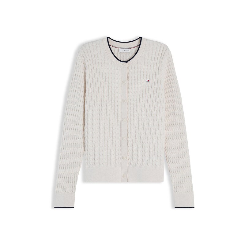 TOMMY HILFIGER Kardigan Mini Cable režná