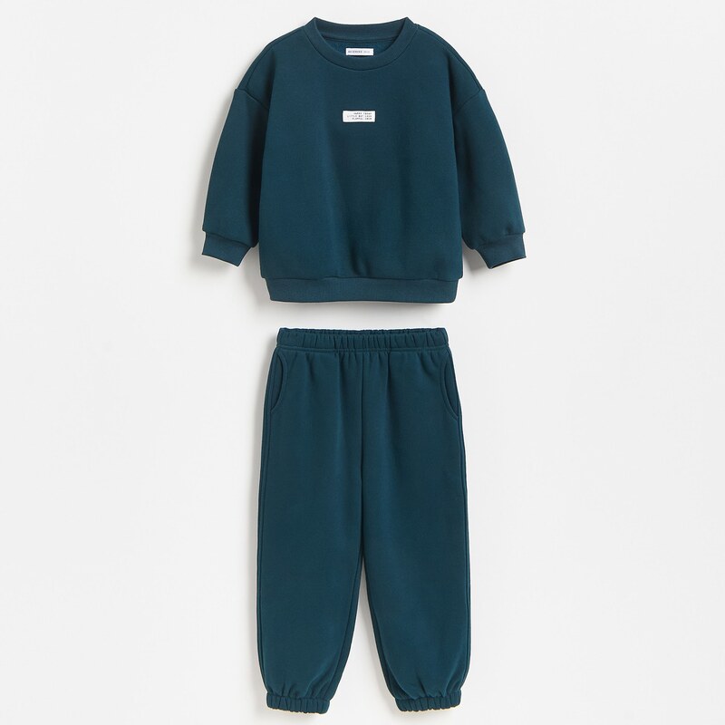 Reserved - BOYS` JOGGING TOP & TROUSERS - tmavě tyrkysová