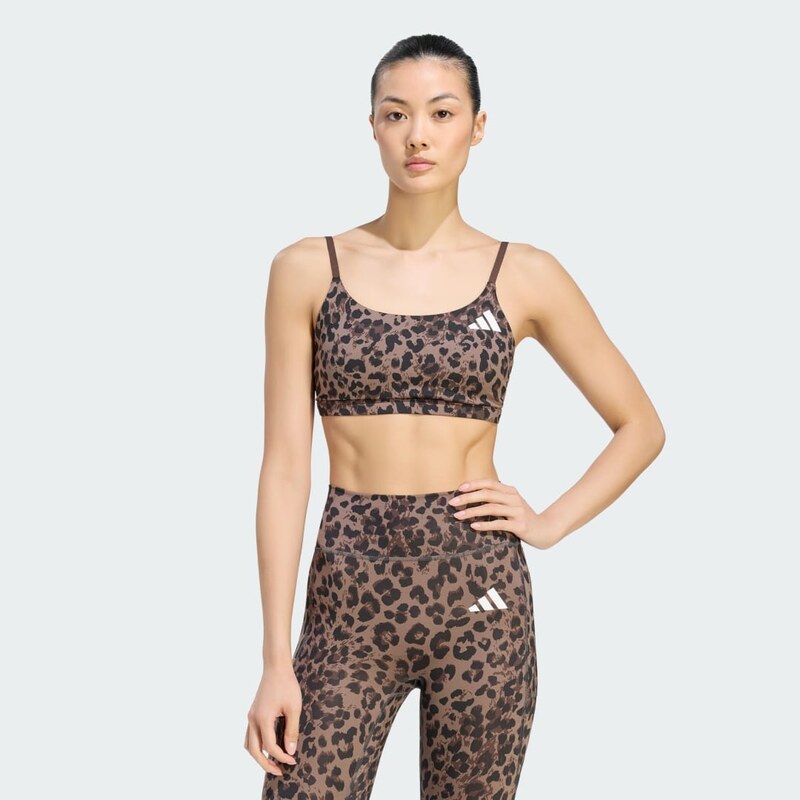 Adidas Podprsenka s lehkou oporou Optime Essentials 3-Stripes