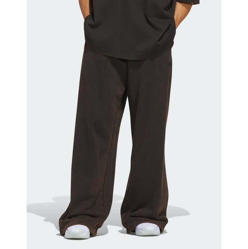 adidas performance Adidas basketball washed fleece wide leg pant
