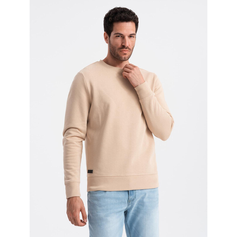 Ombre BASIC mens non-stretch cotton sweatshirt - beige