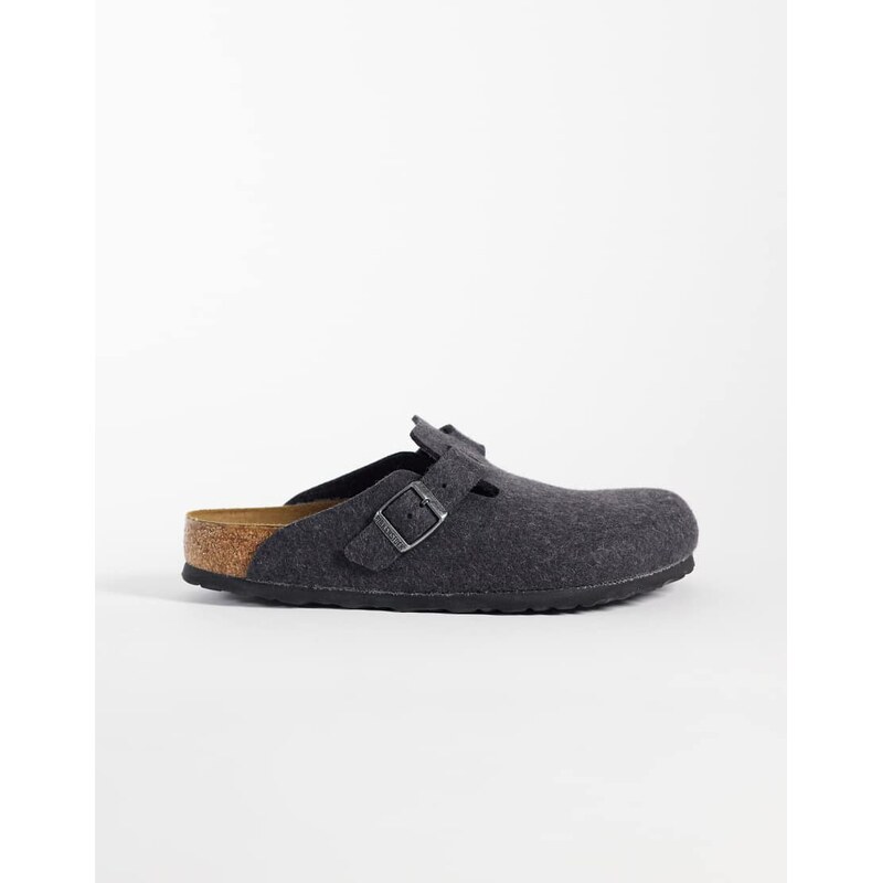Birkenstock Boston wool clogs in Anthrazit-Grey