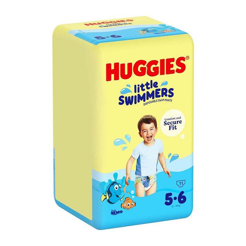 HUGGIES Little swimmers 5/6 plavecké kalhotky 11 kusů