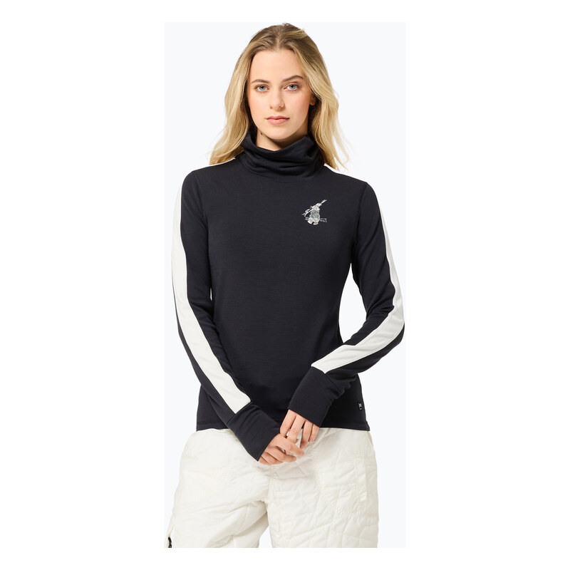 Dámský svetr super.natural Bunny Roll Neck jet black/f.white