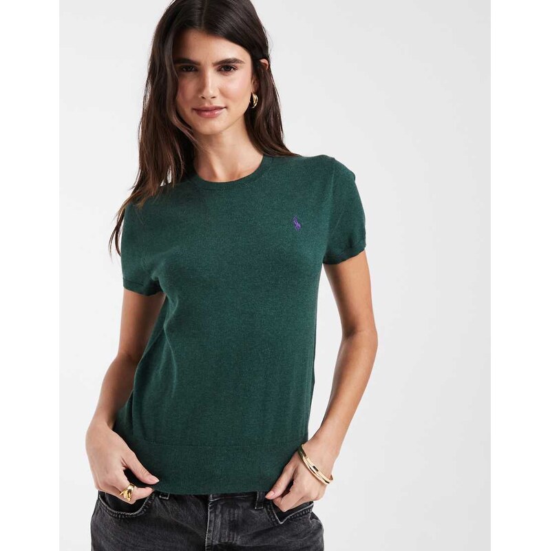 Polo Ralph Lauren short sleeved fine knit jumper in green