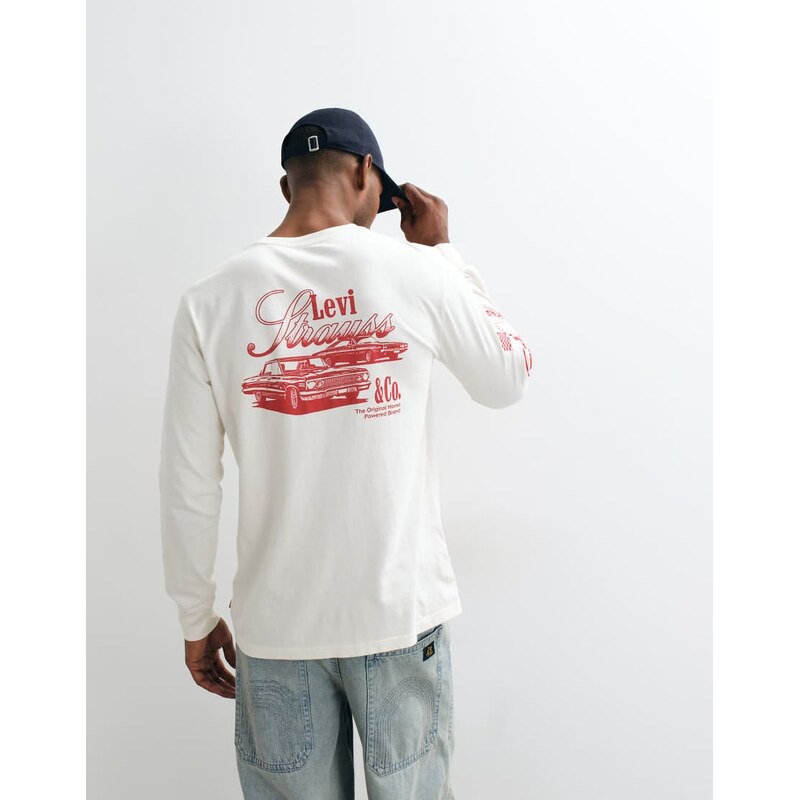 Levis relaxed back print t-shirt in white