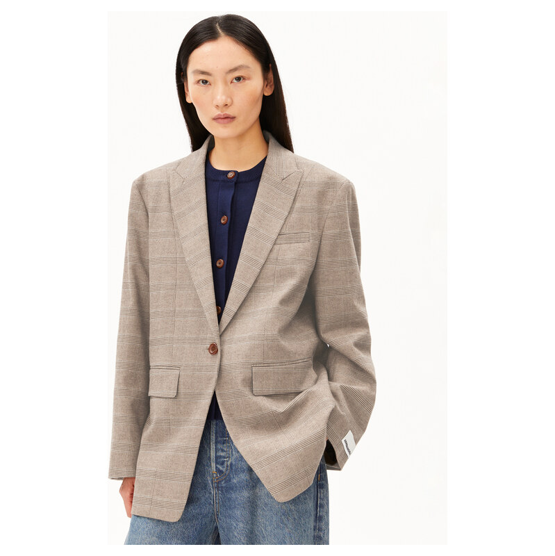 Armedangels Blejzr Check Claystone/Sand XS