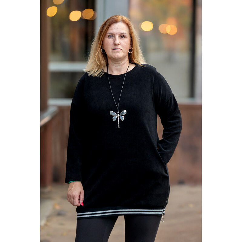 Italy fashion Šaty SHEILA Barva: Černá, Velikost: UNI: XL-3XL
