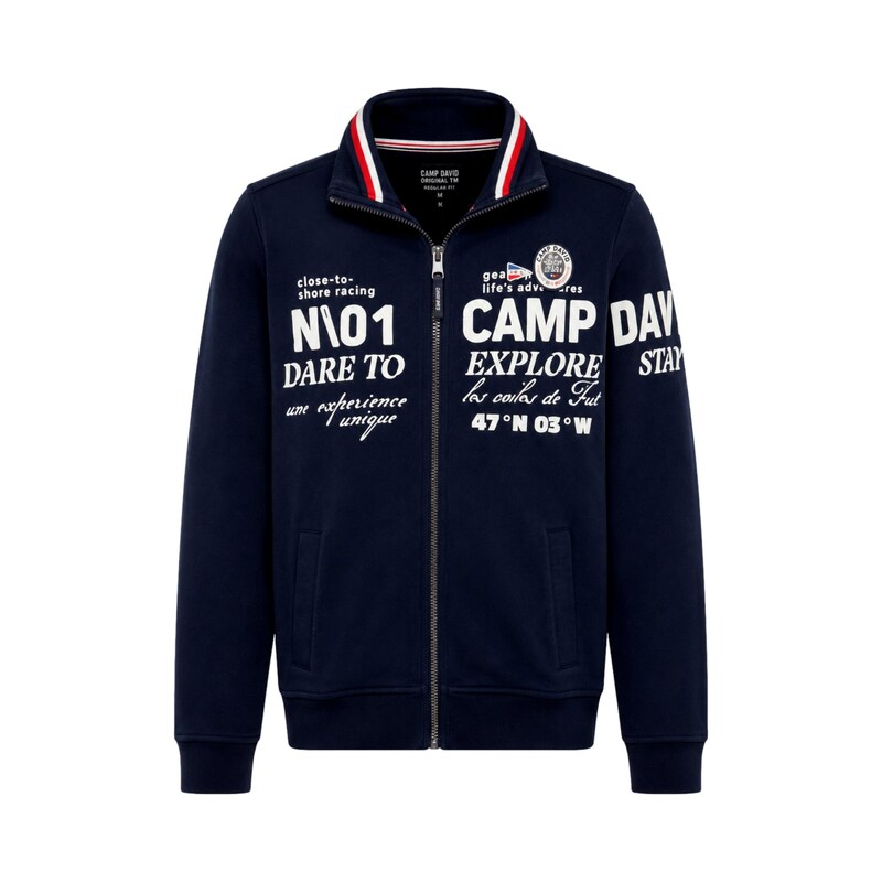 CAMP DAVID Mikina námořnická modř / bílá