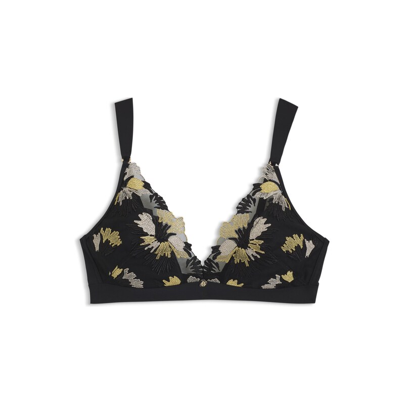 BOSS Embroidered triangle bra with Double B monogram charm