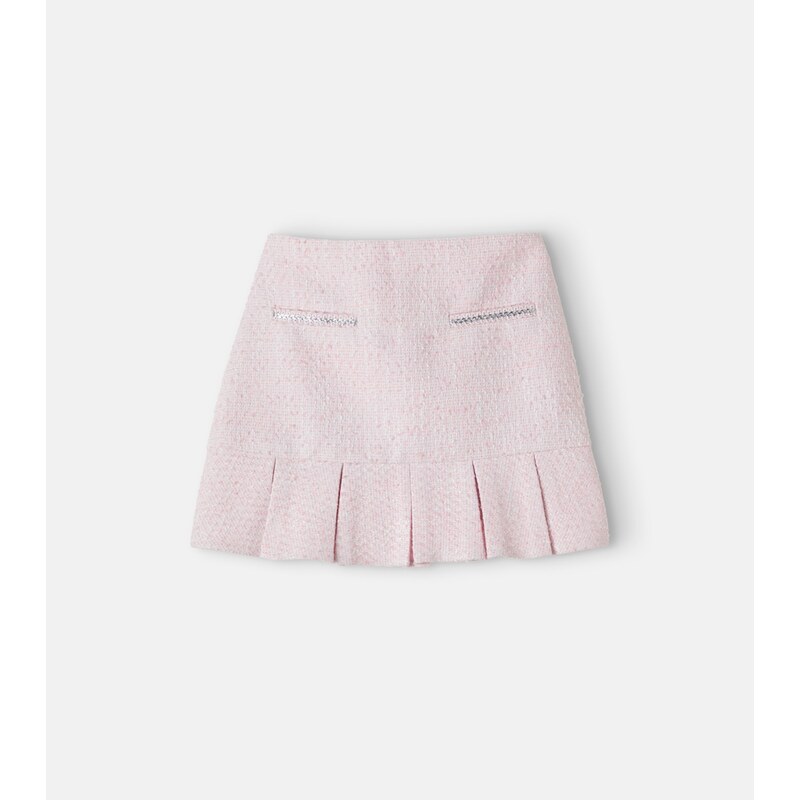 Self-Portrait Kids Pleated tweed skirt