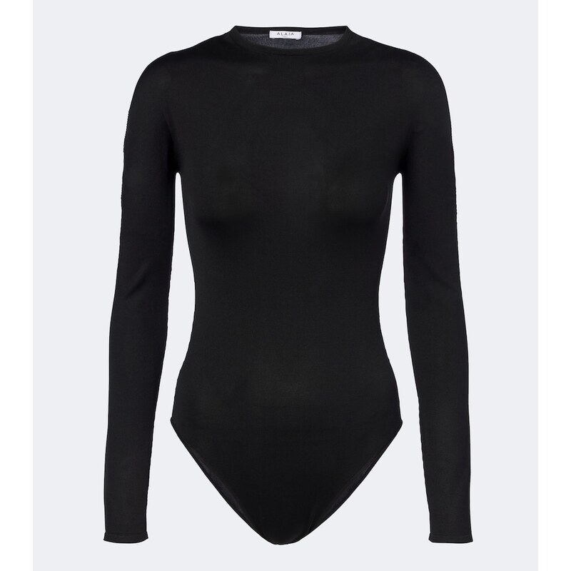 Alaïa Silk-blend jersey bodysuit