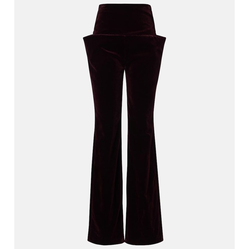 Alaïa Cotton velvet straight pants
