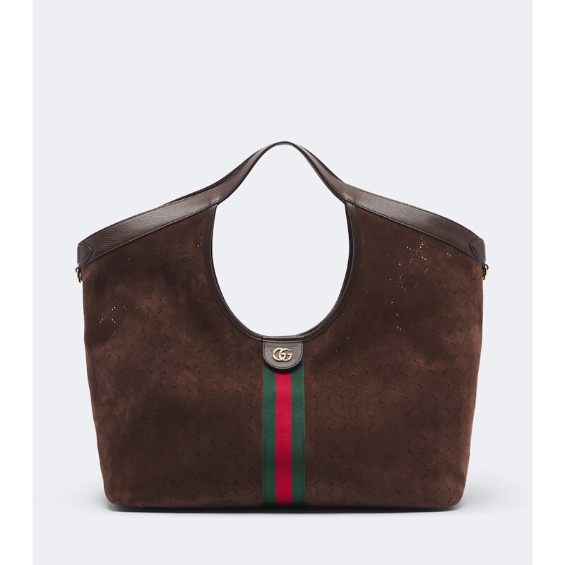 Gucci Gucci Giglio Large suede tote bag