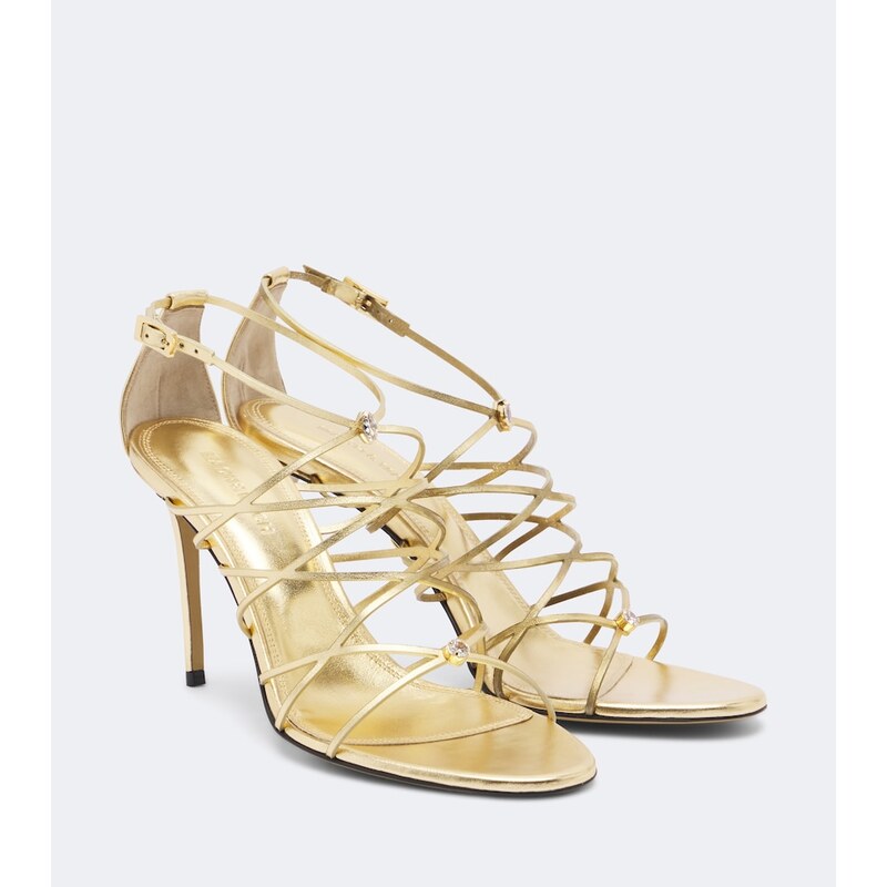 Mach & Mach Daisy embellished leather sandals