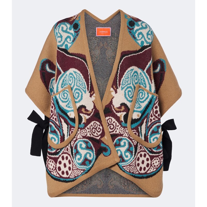 La DoubleJ Alchemy jacquard wool cape