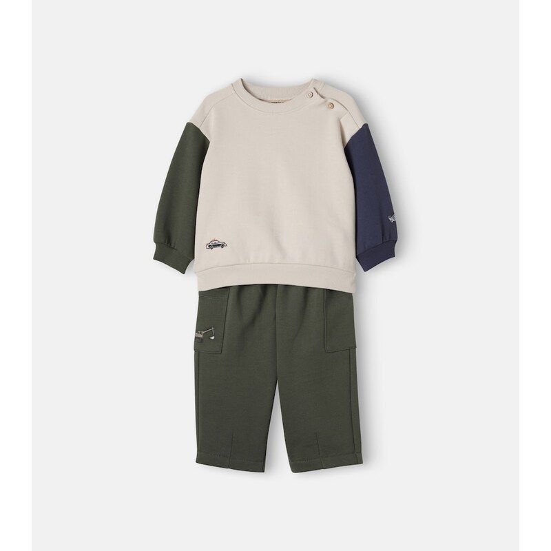 Wheat Baby Elliot cotton sweatshirt and sweatpants set