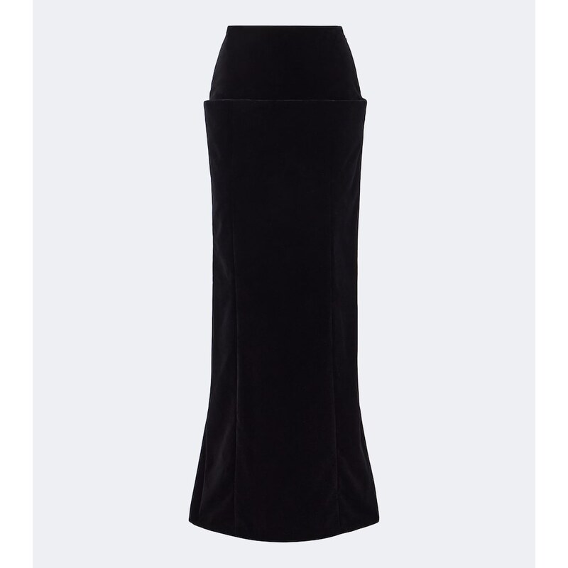Alaïa Cotton velvet maxi skirt