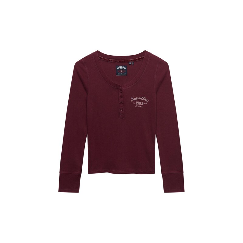 Superdry & Co Tričko bordó / pastelově červená