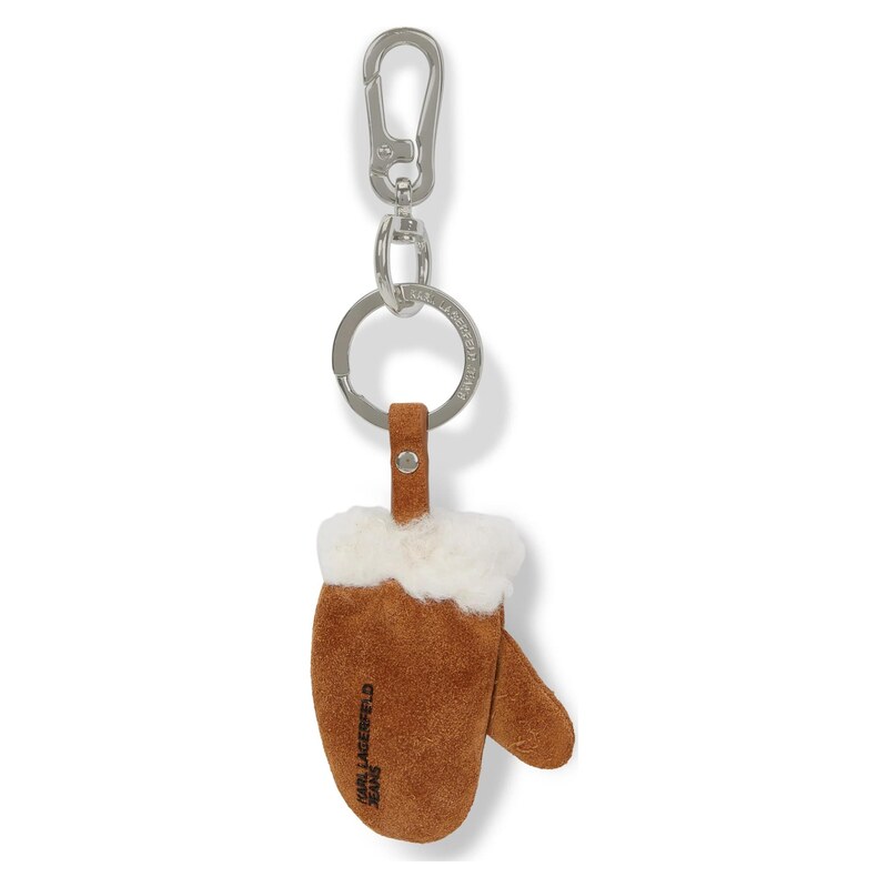 KARL LAGERFELD JEANS Přívěsek na klíče hnědá / stříbrná / bílá