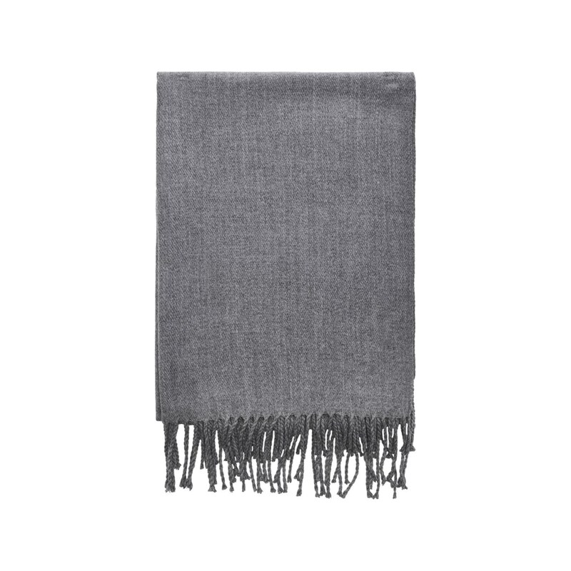 JACK & JONES Šála Solid šedý melír