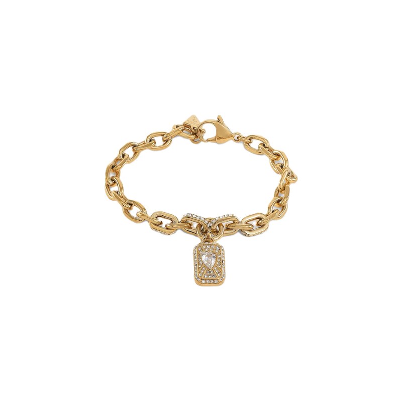 GUESS Náramek CRYSTAL LOVE zlatá
