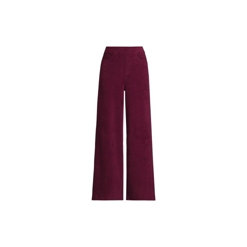 Sport Knit Wide Leg Corduroy Trousers, Women, size: L, regular,