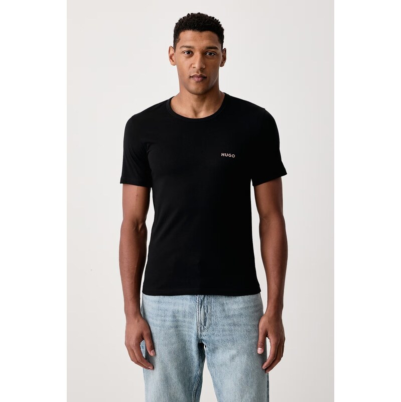 HUGO tričko pánské bavlněné T-SHIRT RN TRIPLET P 3-pack