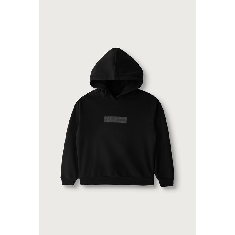 Napapijri mikina s kapucí dětská s bavlnou B-NEW BOX LOGO H W