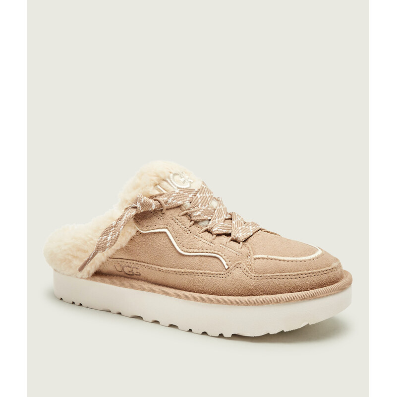 UGG Ohřívá pantofle typu mules Lowmel| shearling | semiš | s