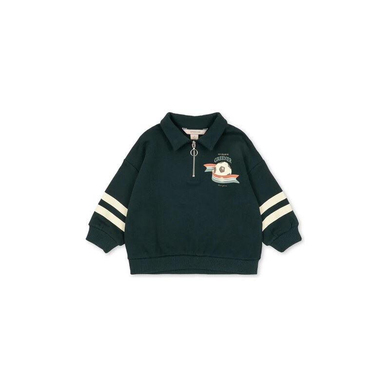 Konges Sløjd mikina dětská bavlněná LOUPY HALF ZIP POLO OCS
