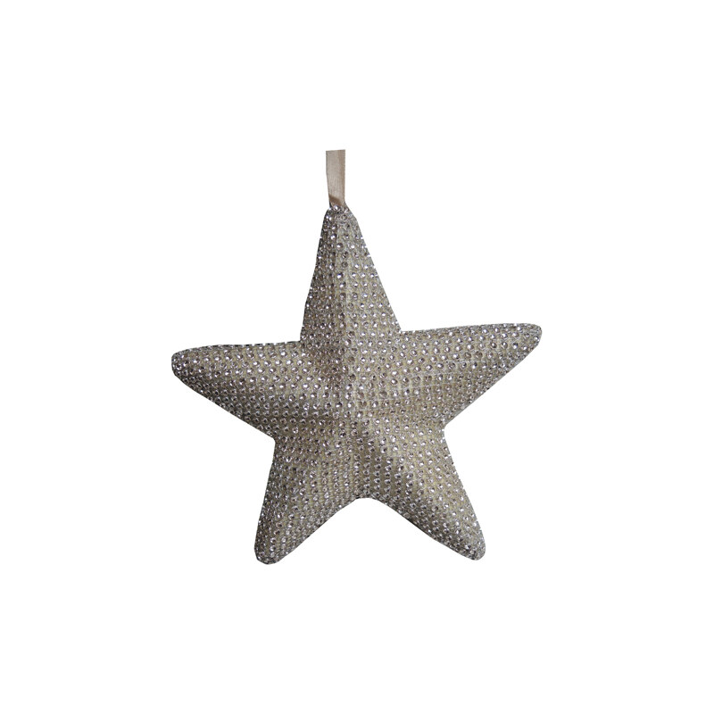 StarDeco Závěsná hvězda 22 CM - champagne