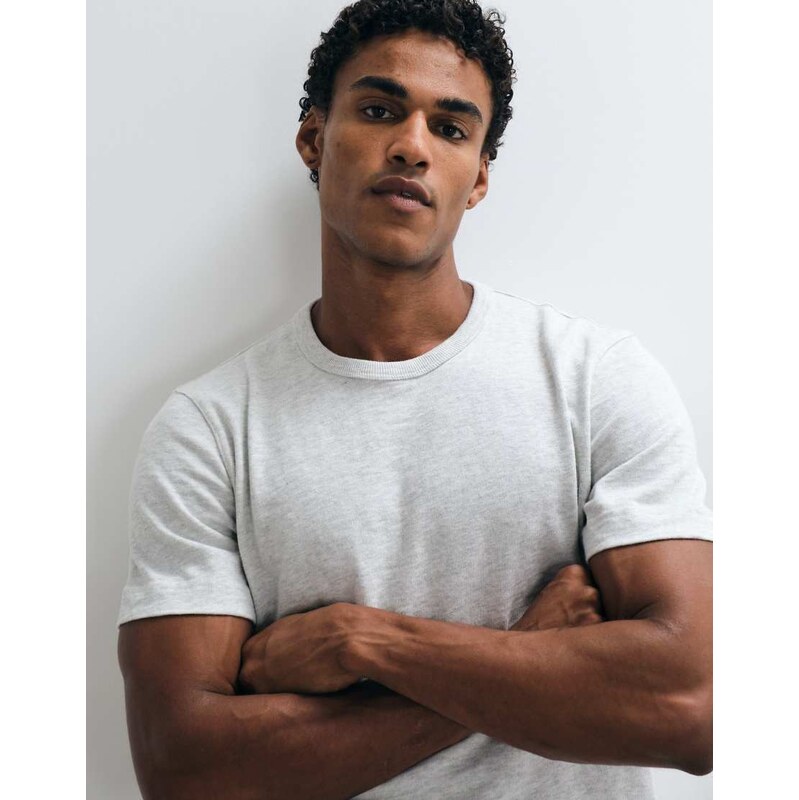Abercrombie & Fitch heavyweight short sleeve t-shirt in grey