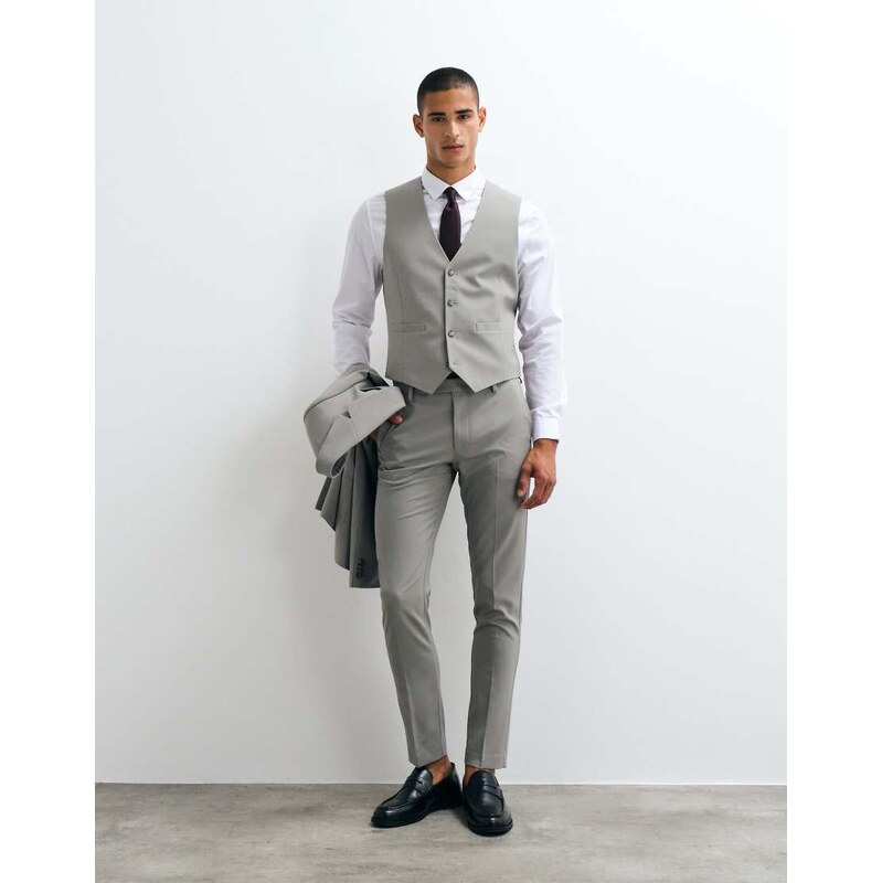 ASOS DESIGN skinny suit trousers in grey