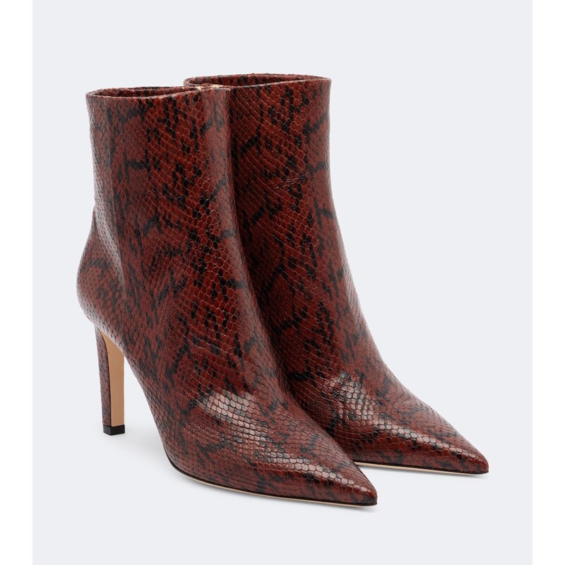 Jimmy Choo Frankie snake-effect leather ankle boots